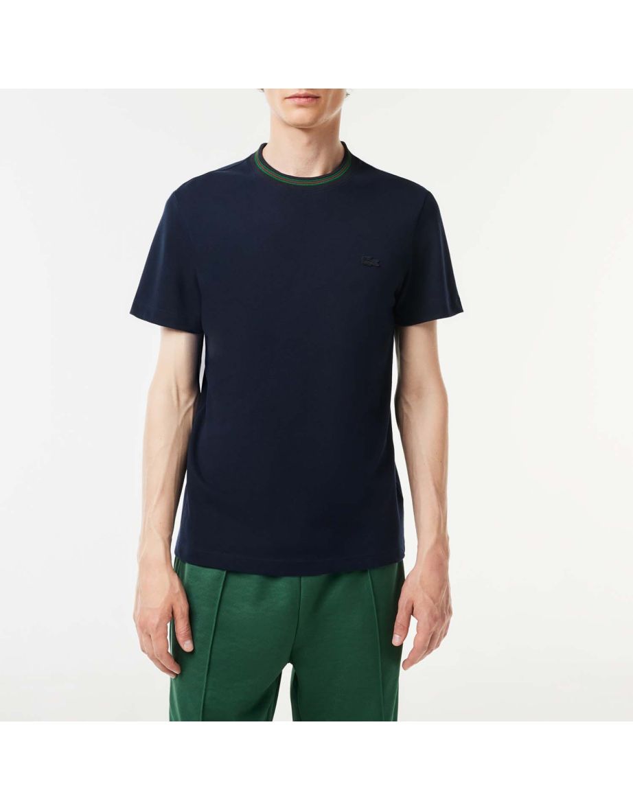 Men's Lacoste Stripe Collar Stretch Piqué T-Shirt