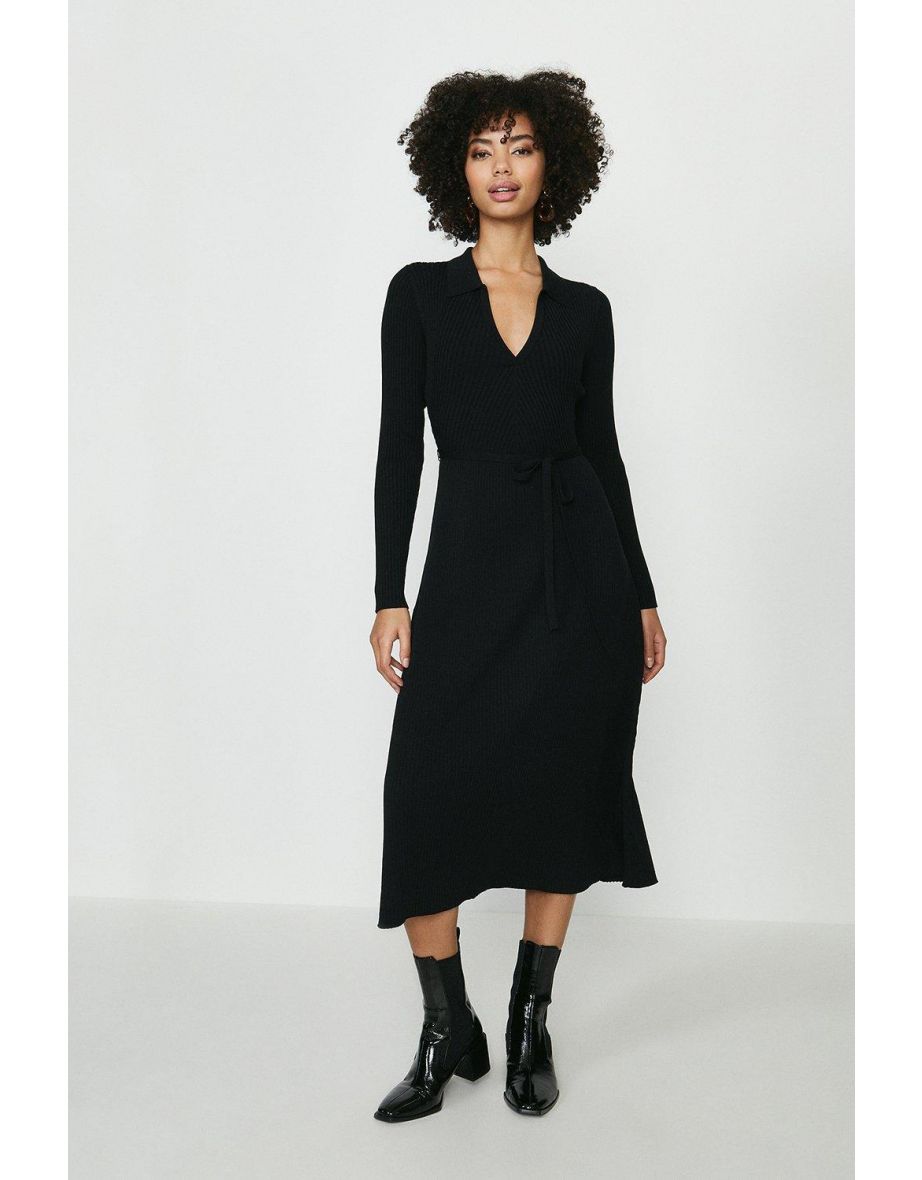 Knitted Collar Dress