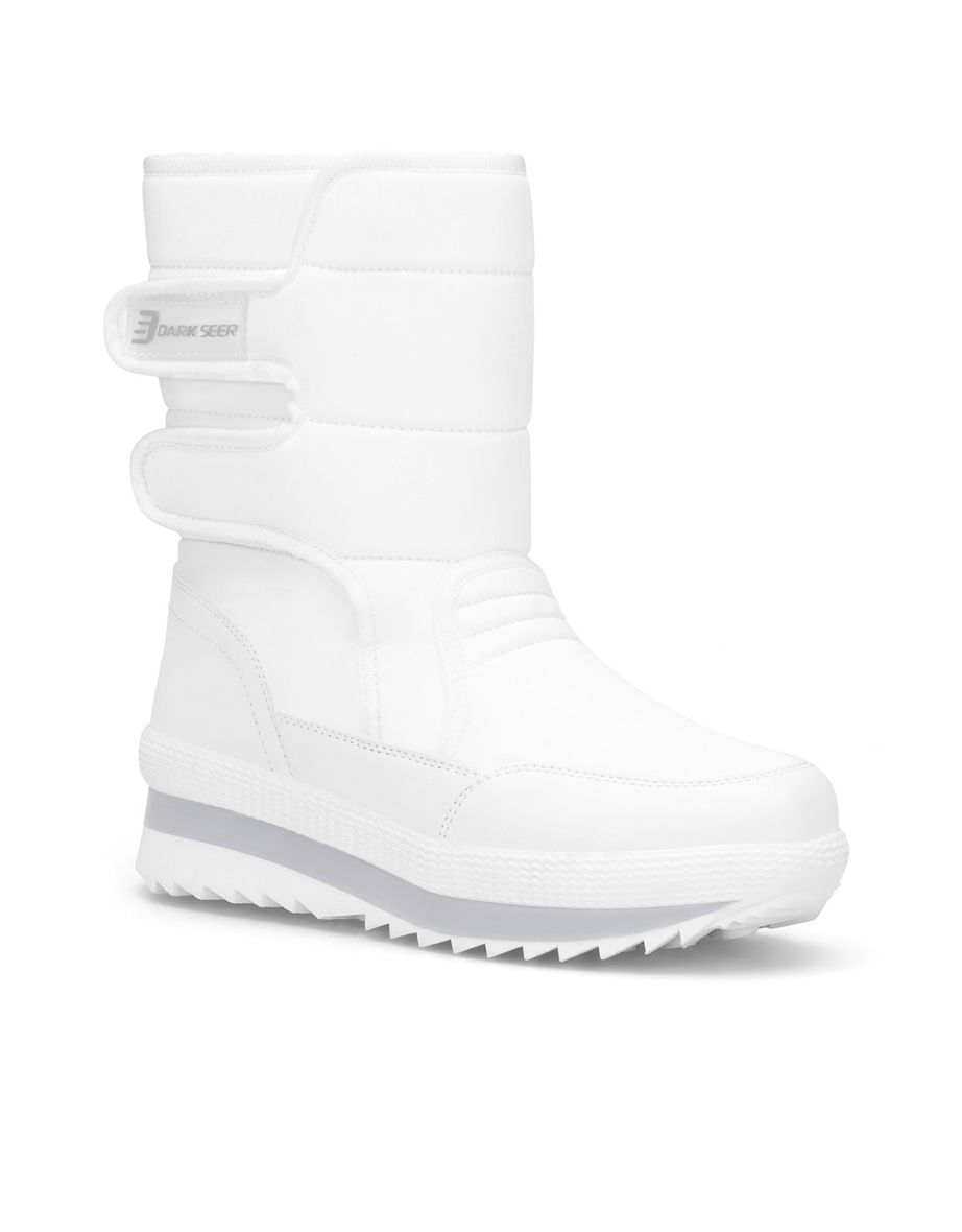 White Long Women's Boots - 4