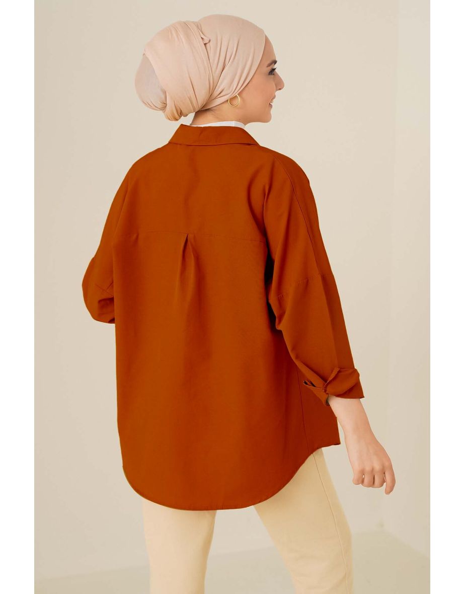 Oversize Basic Hijab Shirt - Tile - 2