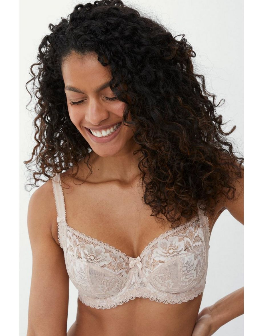 DD+ Charlotte Lace Non-Padded Bra - natural