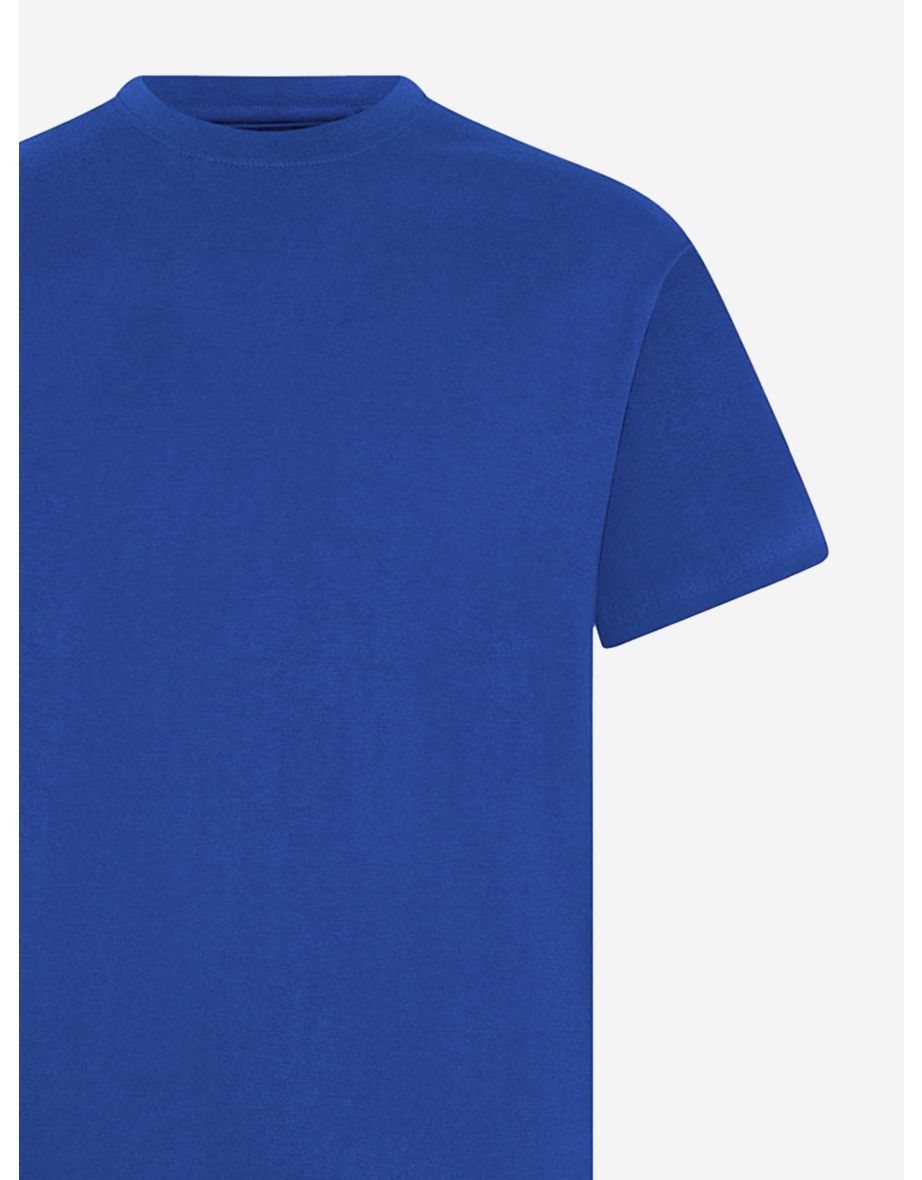 Kids School Crew Neck T-Shirt in Blue - 3