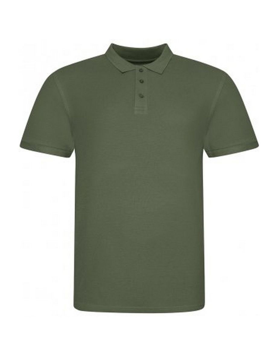 Awdis Mens Piqu Cotton Short-Sleeved Polo Shirt - Earthy Green