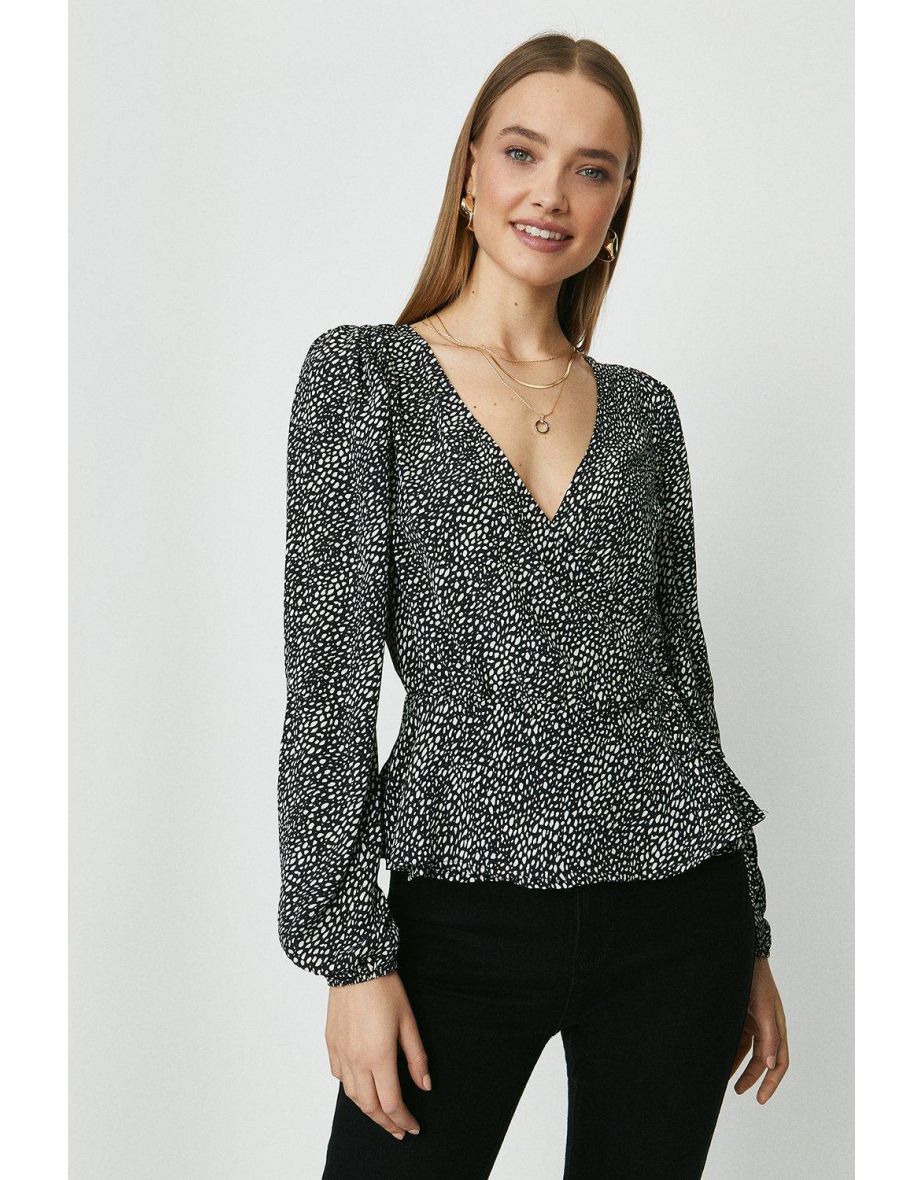 Brave Soul Long Sleeve Wrap Top