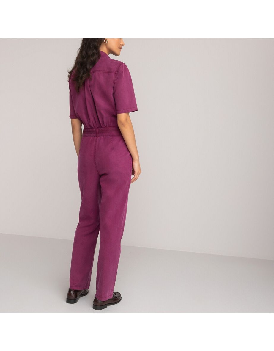 Short Sleeve Jumpsuit, Length 29.5" - 3