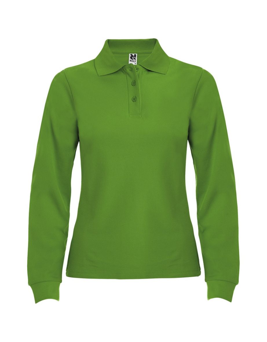Roly Womens/Ladies Estrella Long-Sleeved Polo Shirt - Grass Green