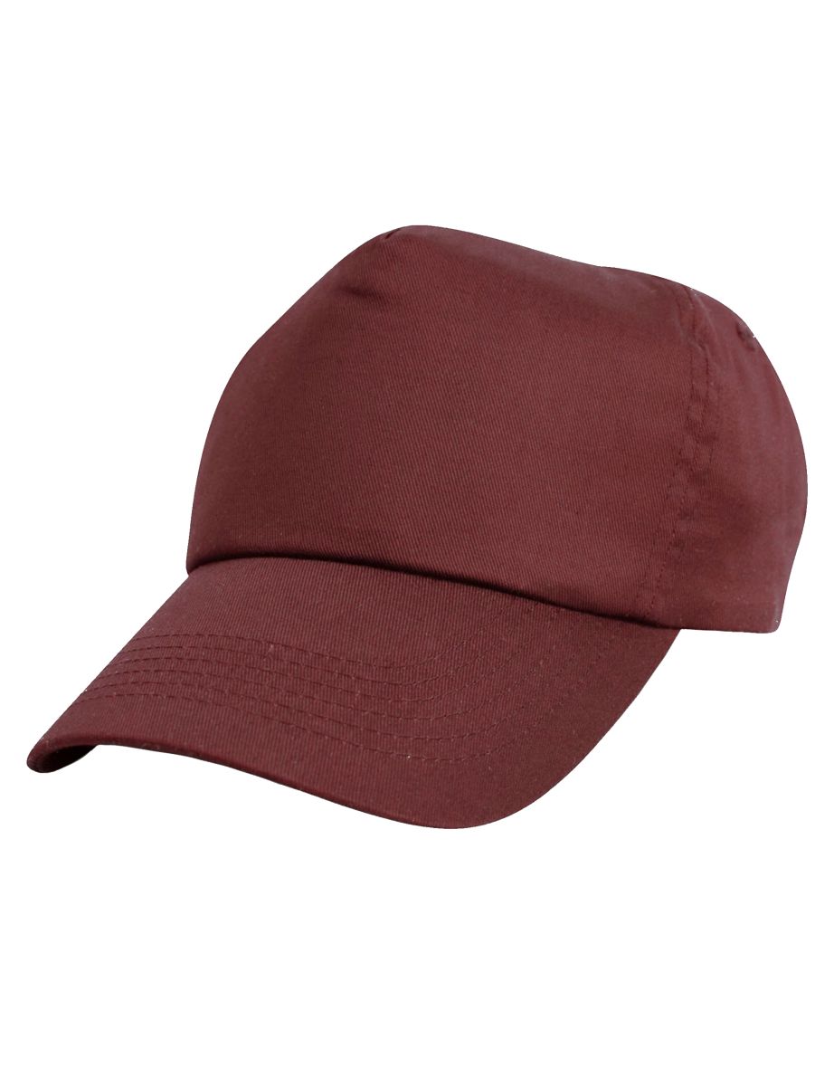 Result Unisex Childrens/Kids Plain Basebll Cap - Burgundy
