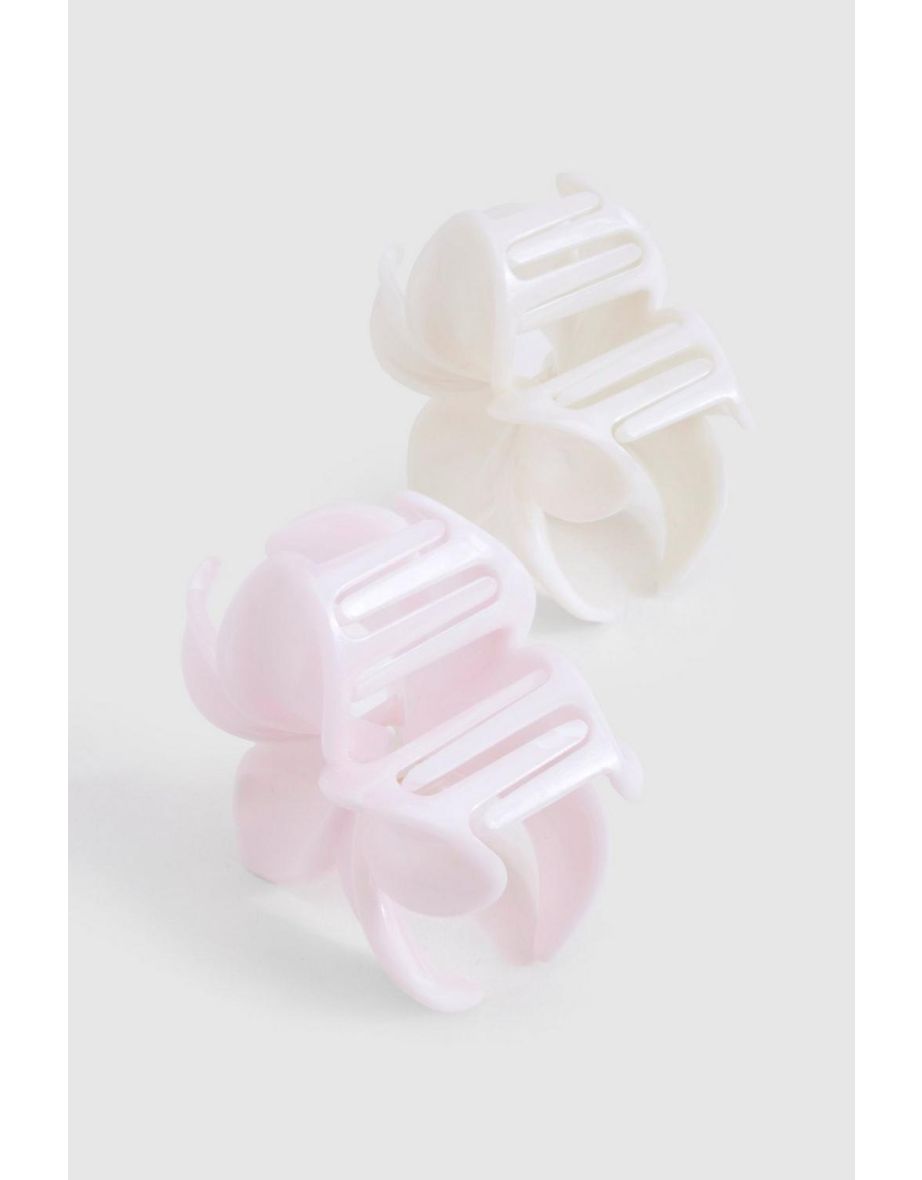 Marbled Large Flower Hair Clip 2 Pack - multi - 1