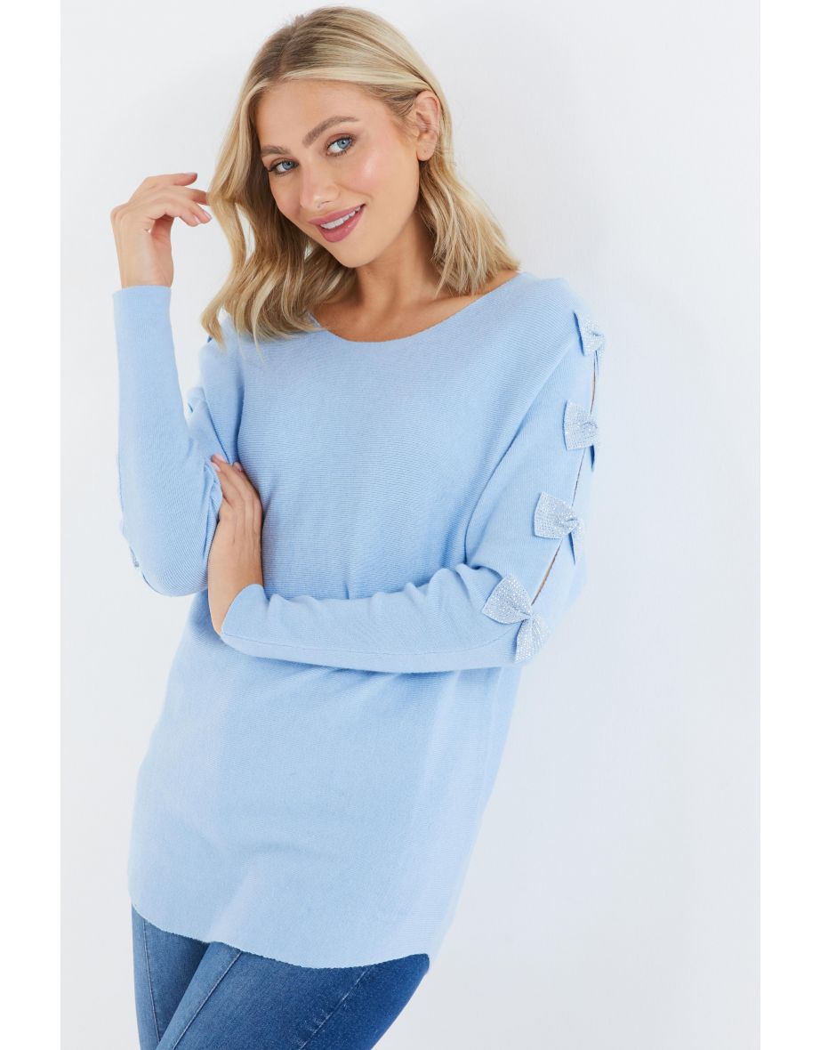 Bow sleeve cheap jumper