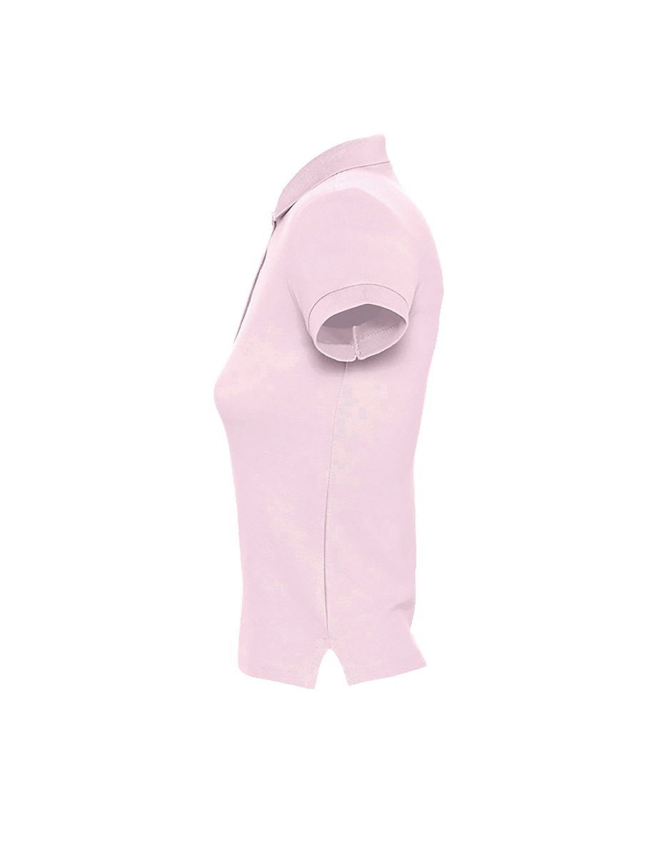 SOLS Womens/Ladies People Pique Short Sleeve Cotton Polo Shirt - Pale Pink - 3