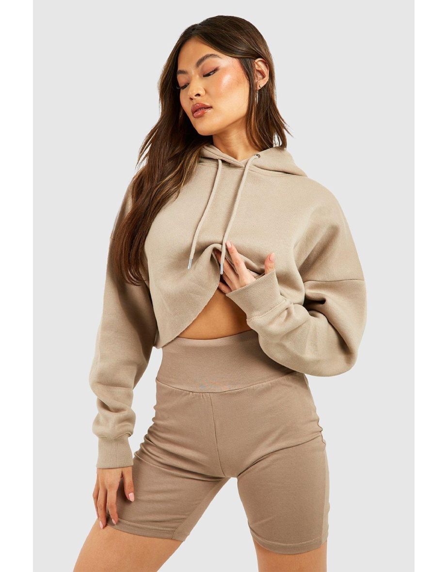 Stone cropped hoodie sale