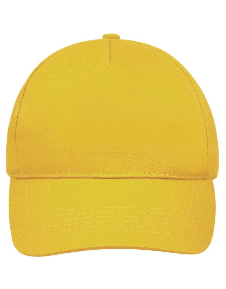 SOLS Unisex Sunny 5 Panel Baseball Cap - Gold - 3