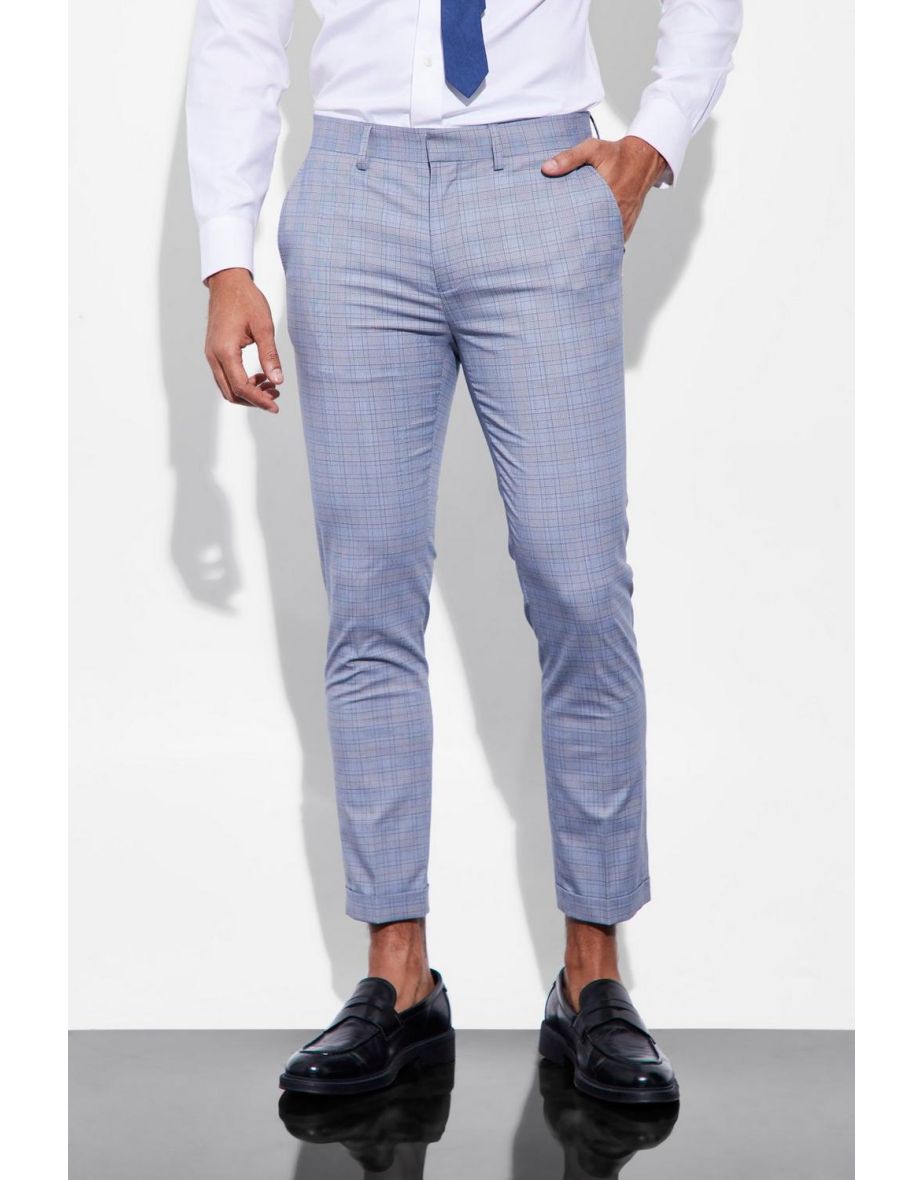 turn up cuffs trousers in blue | JW Anderson