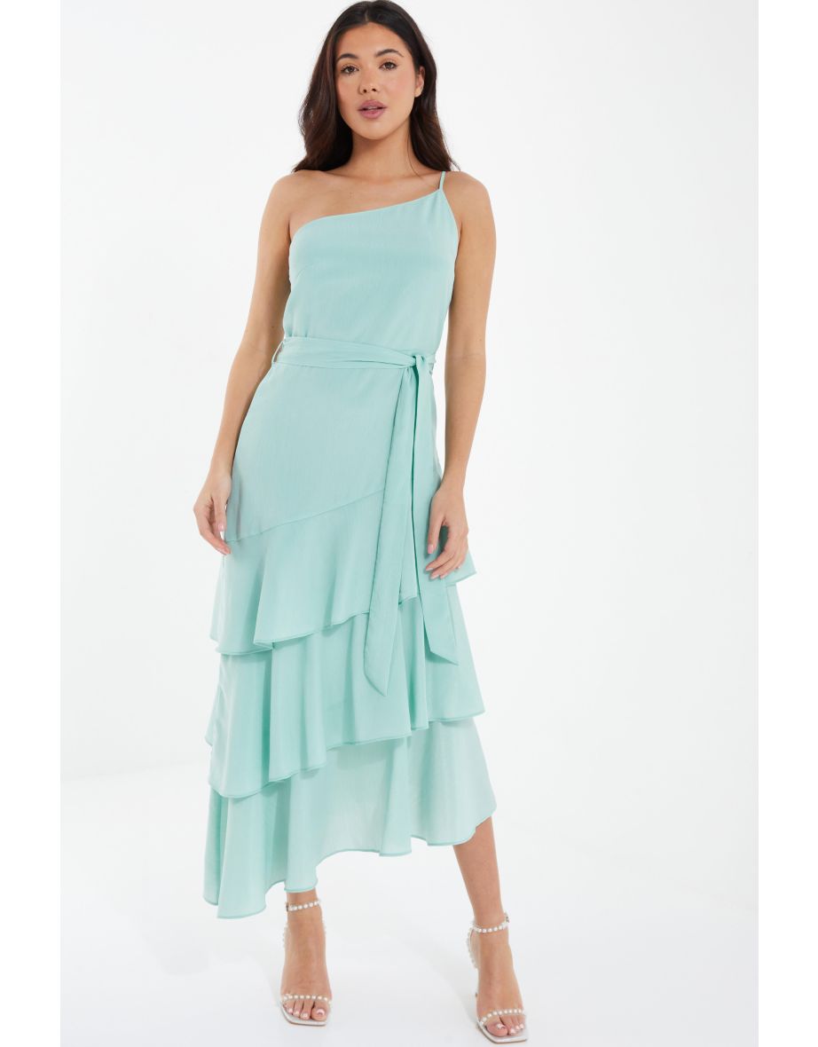 One shoulder clearance midaxi dress