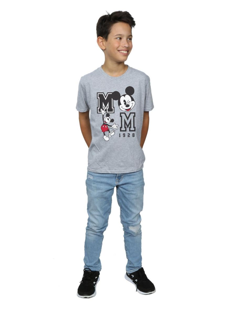Disney Boys Mickey Mouse Jump And Wink T-Shirt - Sports Grey - 3