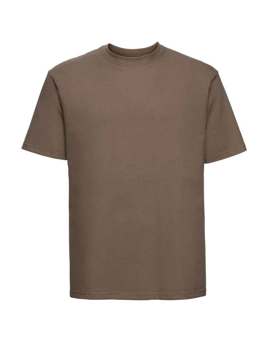 Russell Mens Ringspun Cotton Classic T-Shirt - Mocha