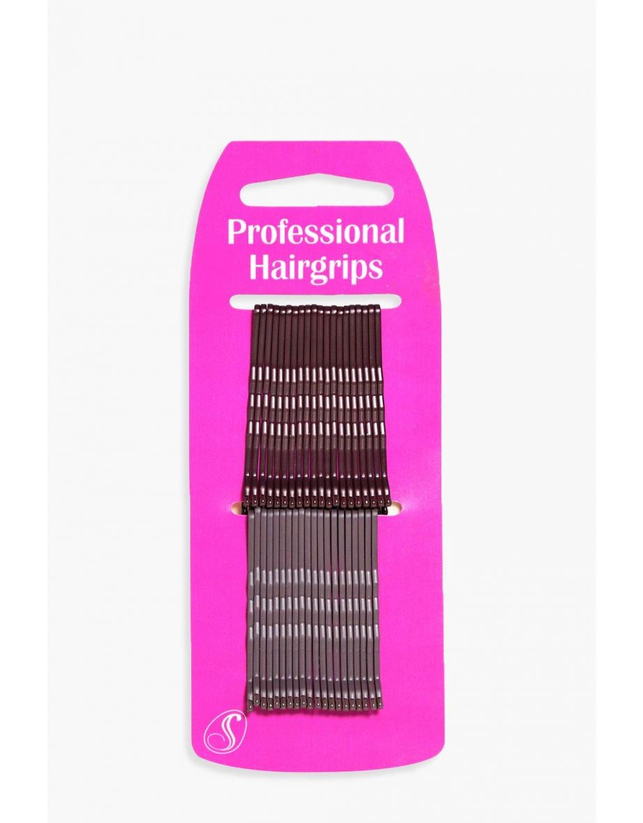 Brunette Kirby Hair Grips 40 Pack - brown