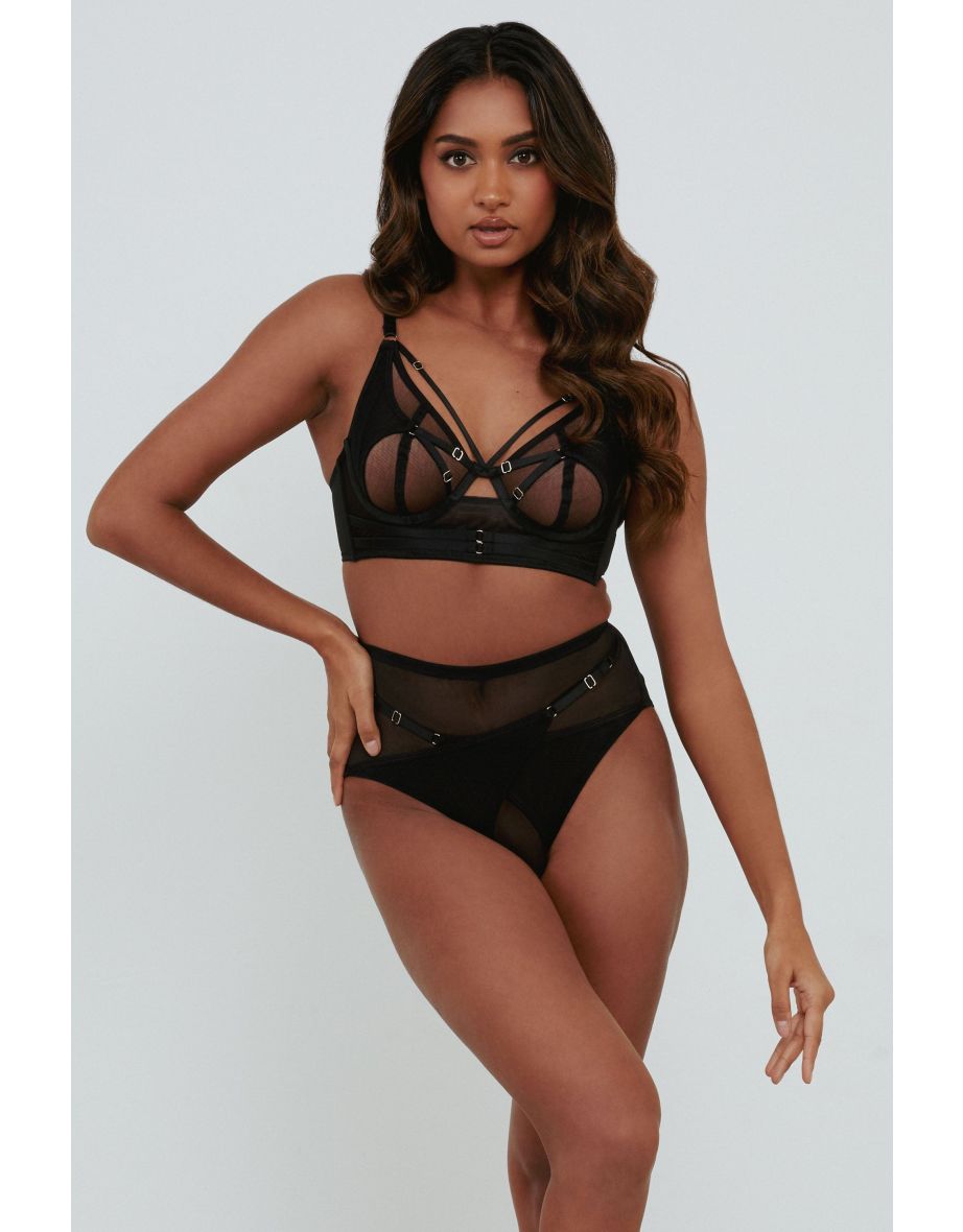 Eddie Black Crossover Wrap Bra - 6