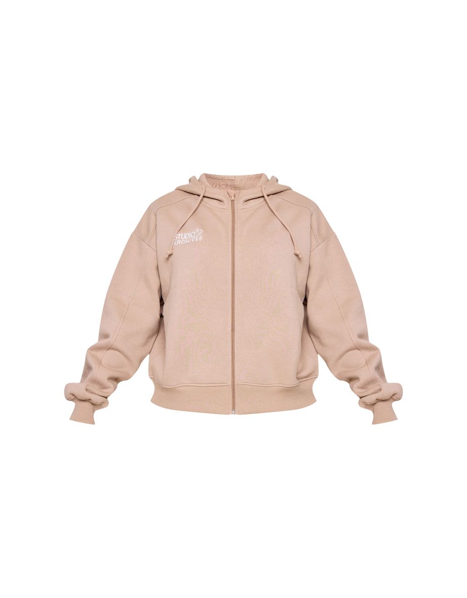 Petite Taupe Studio Archives Zip Up Hoodie - 4