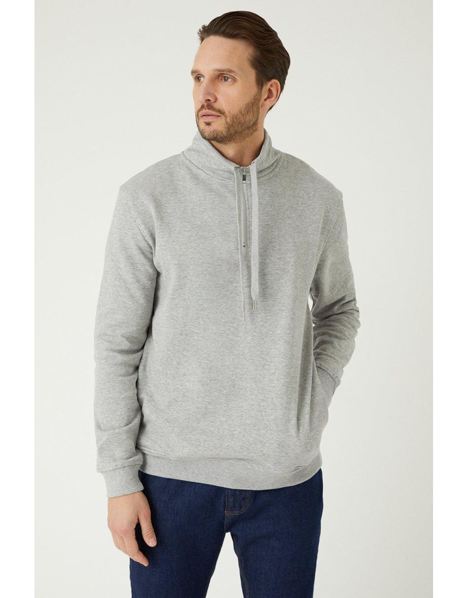 Zip Funnel Neck Sweatshirt