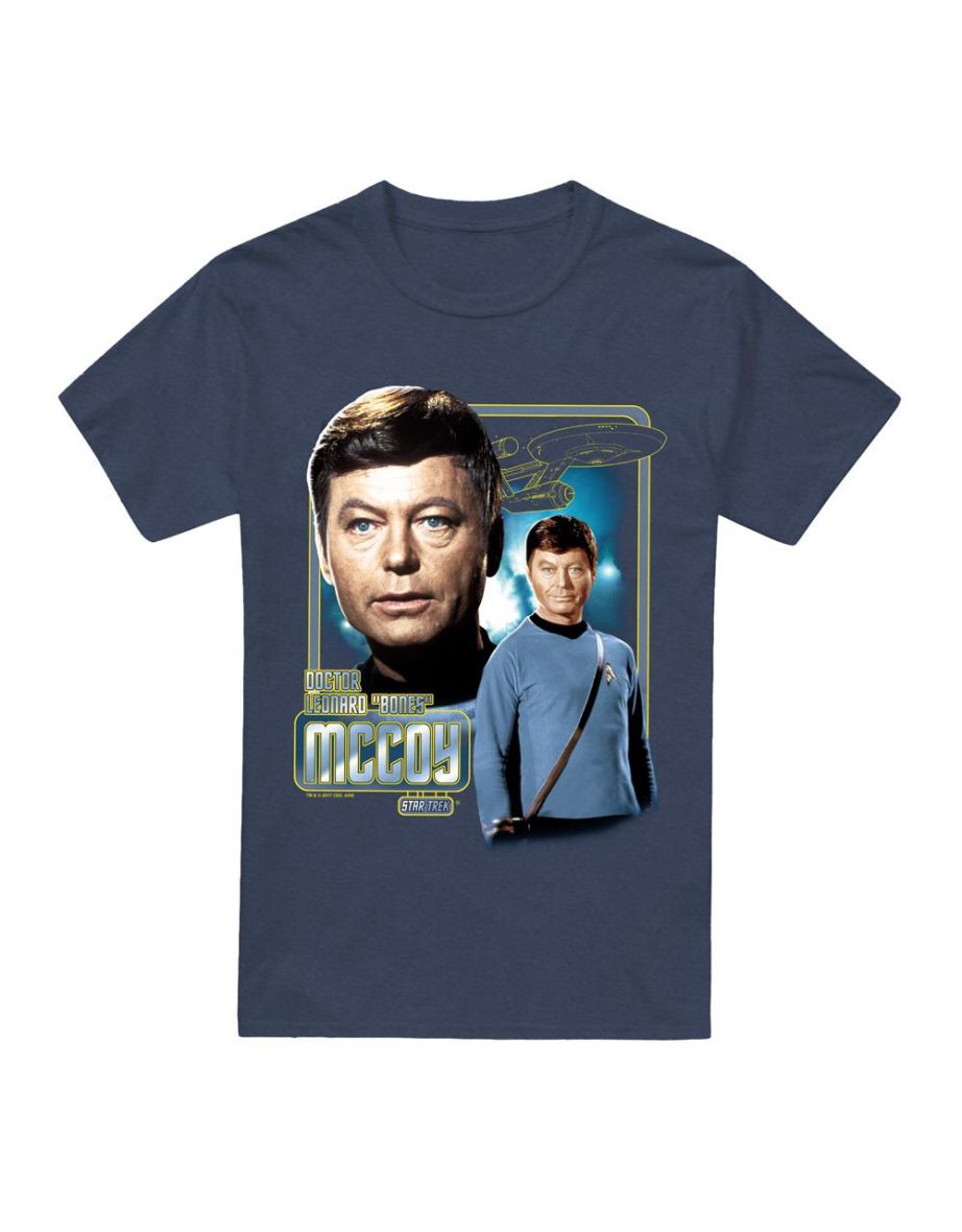 Star Trek Unisex Adult Leonard McCoy T-Shirt - Navy