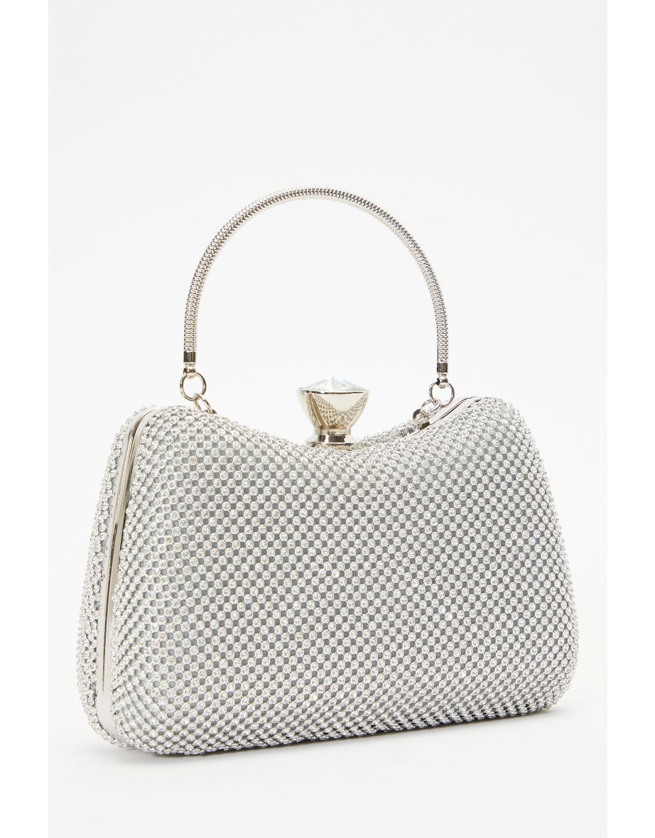 Silver jewelled online bag