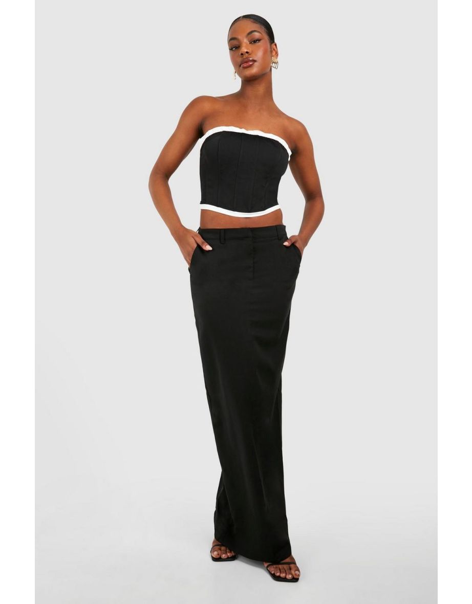 Black fashion maxi skirt tall