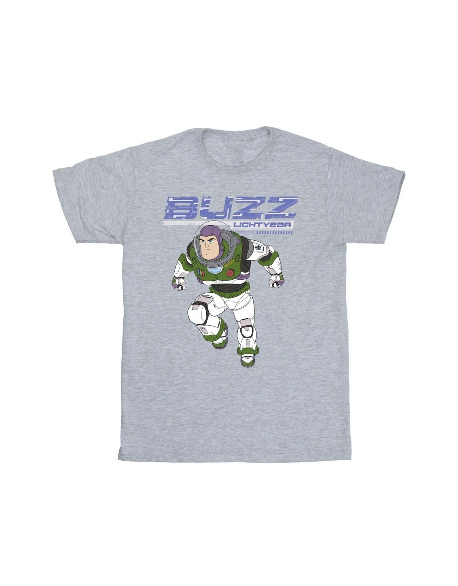 Disney Girls Lightyear Buzz Jump To Action Cotton T-Shirt - Sports Grey - 1