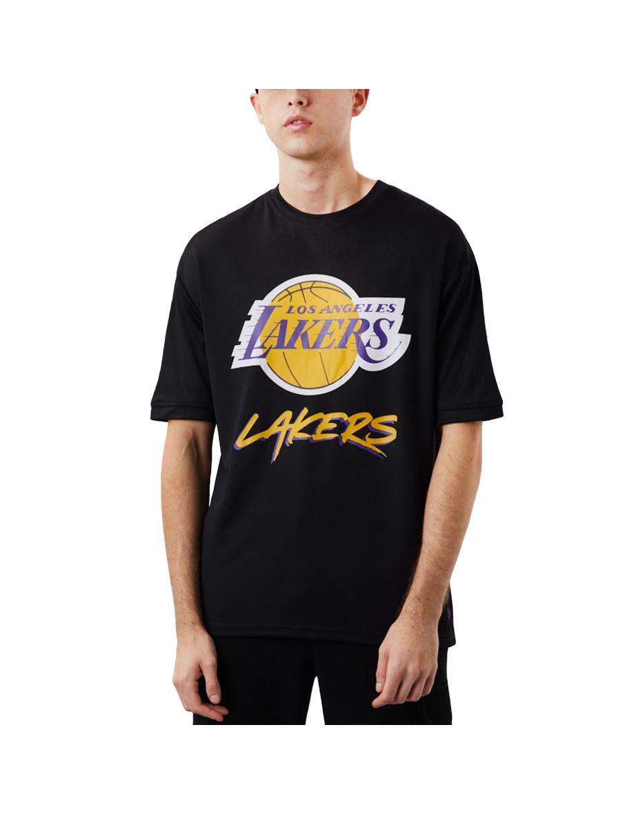 New era Team Logo Los Angeles Lakers Short Sleeve T-Shirt Black