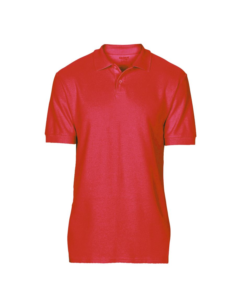 Gildan Softstyle Mens Short Sleeve Double Pique Polo Shirt - Red