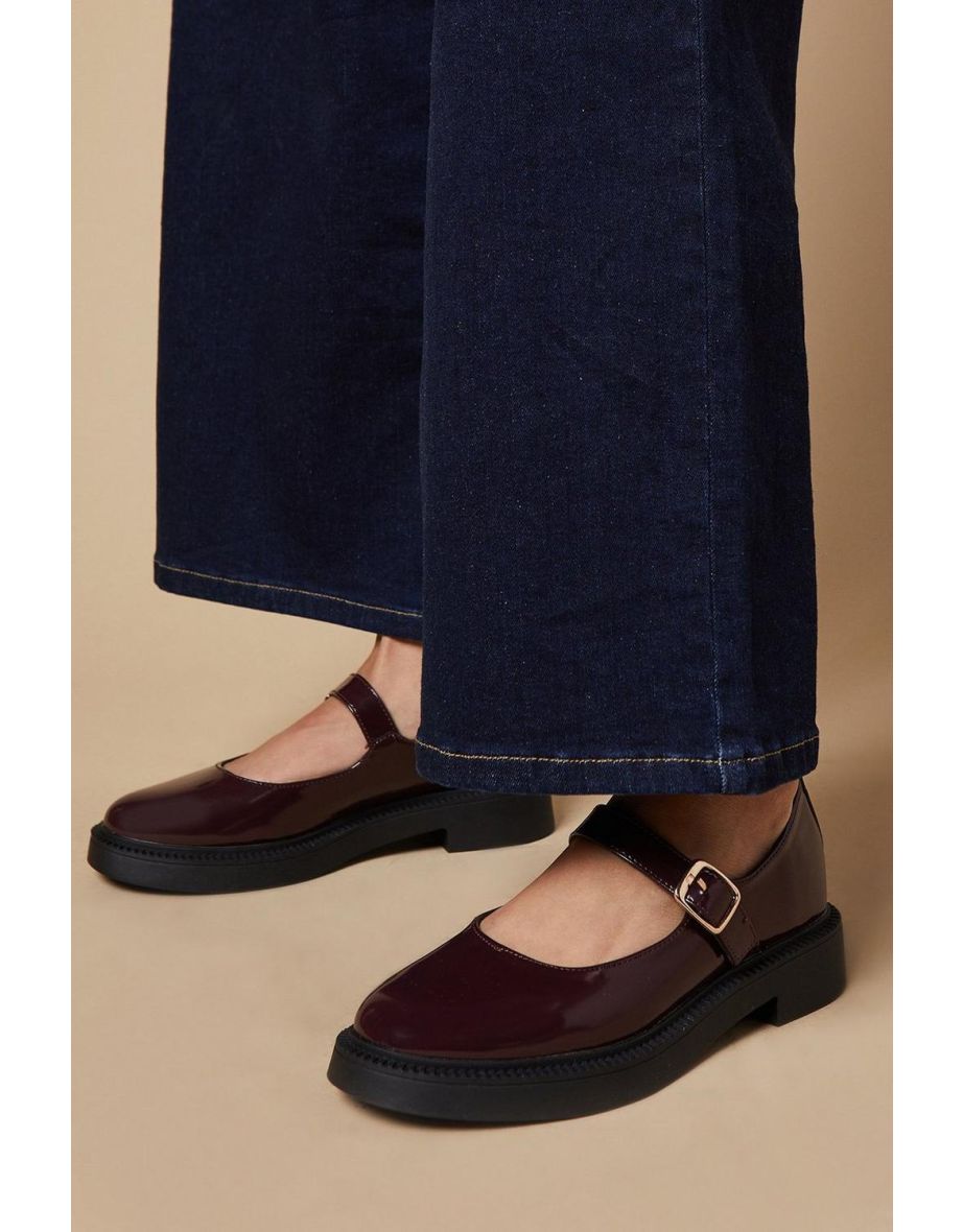 Velma Patent Chunky MaryJane Casual Shoes