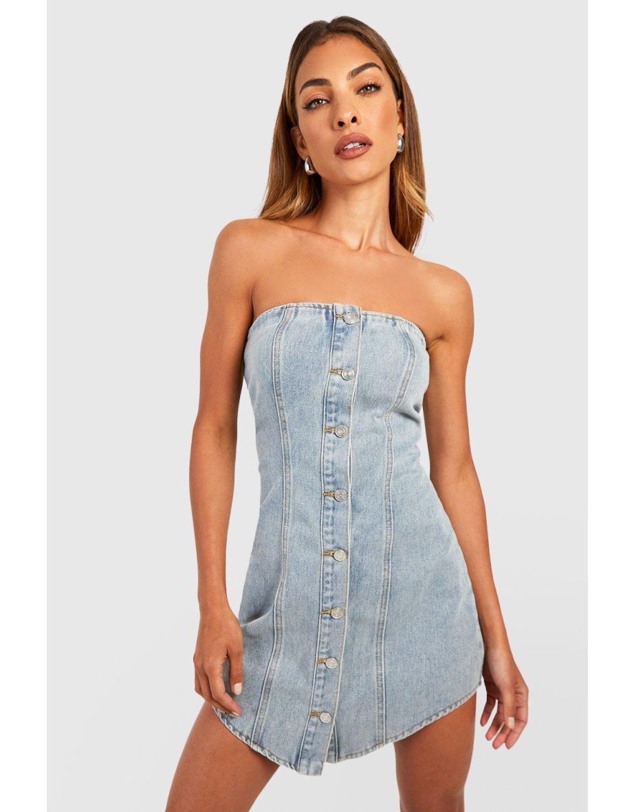 Denim best sale bandeau dress