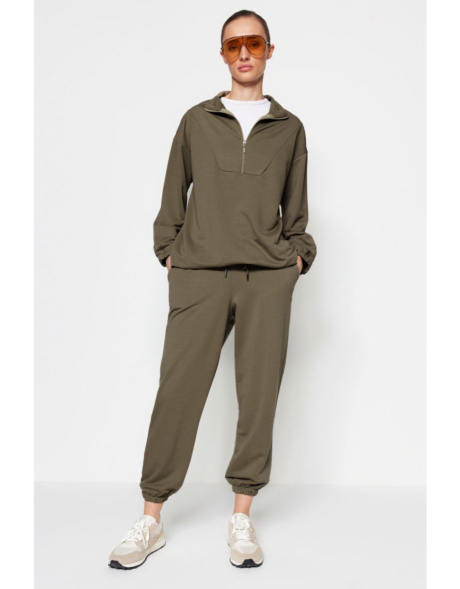 Sweatsuit Set - Brown - Relaxed fit