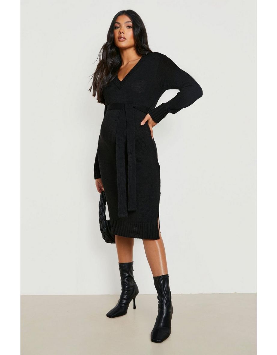 Black jumper midi outlet dress