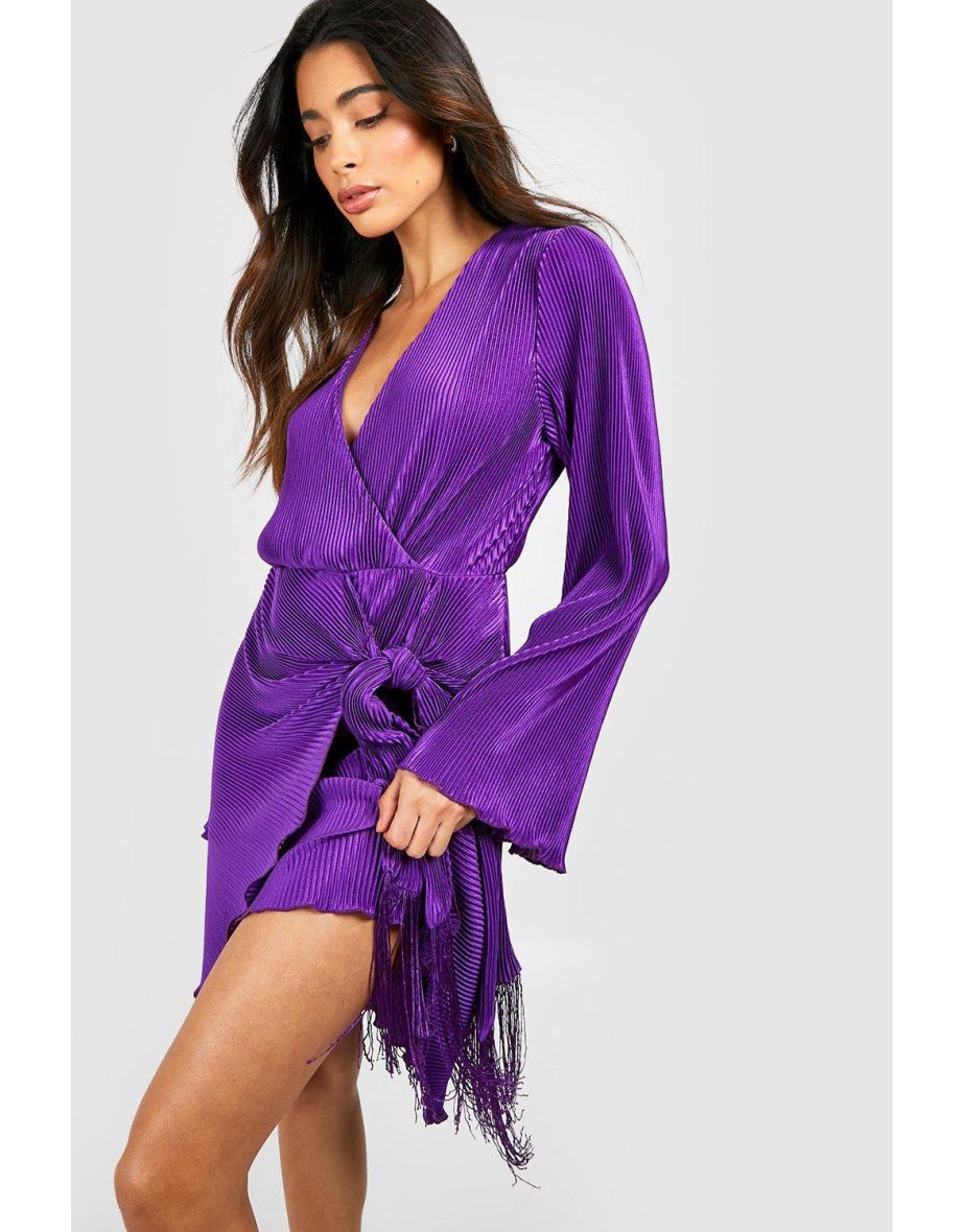 Purple tassel dress best sale