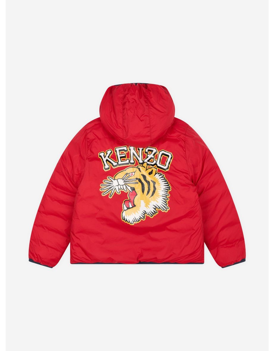 KENZO Kids Reversible Down Jacket in Navy - 4