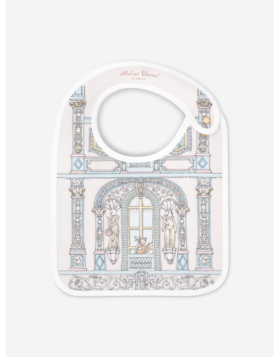 Atelier Choux Baby Boys Château Choux™ Satin Bib in Blue