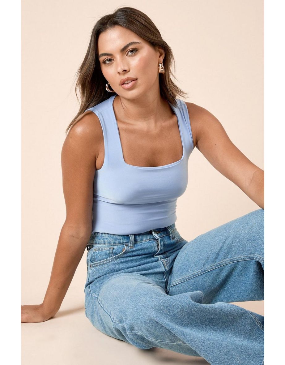 Double Layer Square Neck  top - 3