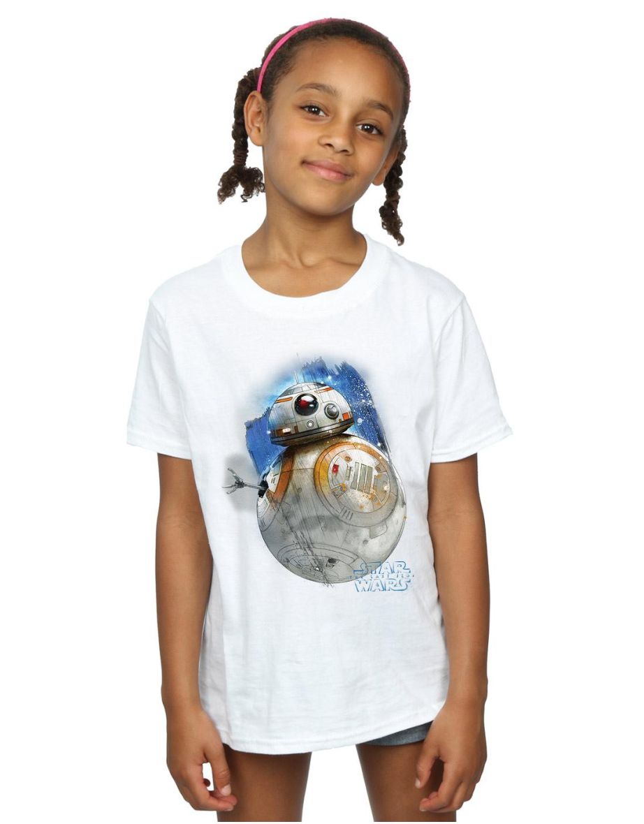 Star Wars: The Last Jedi Girls BB-8 Brushed T-Shirt - White