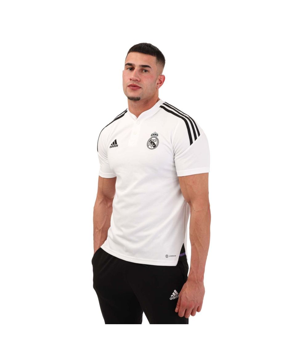 Men's adidas Real Madrid 2022/23 Training Polo Shirt in White