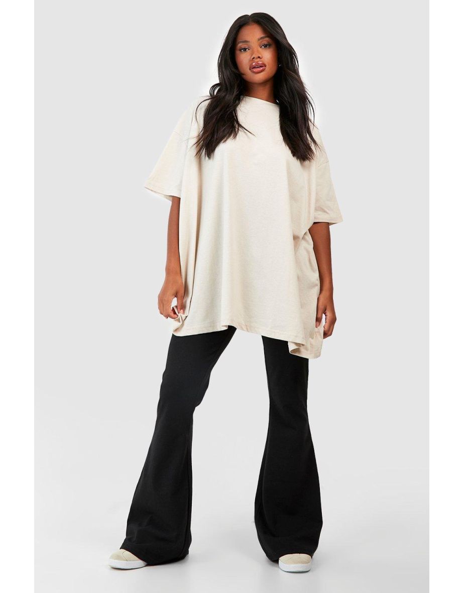 Palm Beach Back Print Super Oversized T-shirt - stone