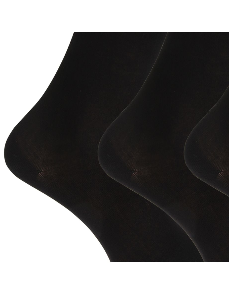 Womens/Ladies Extra Fine Silk Touch Bamboo Socks (3 Pairs) - Black - 1