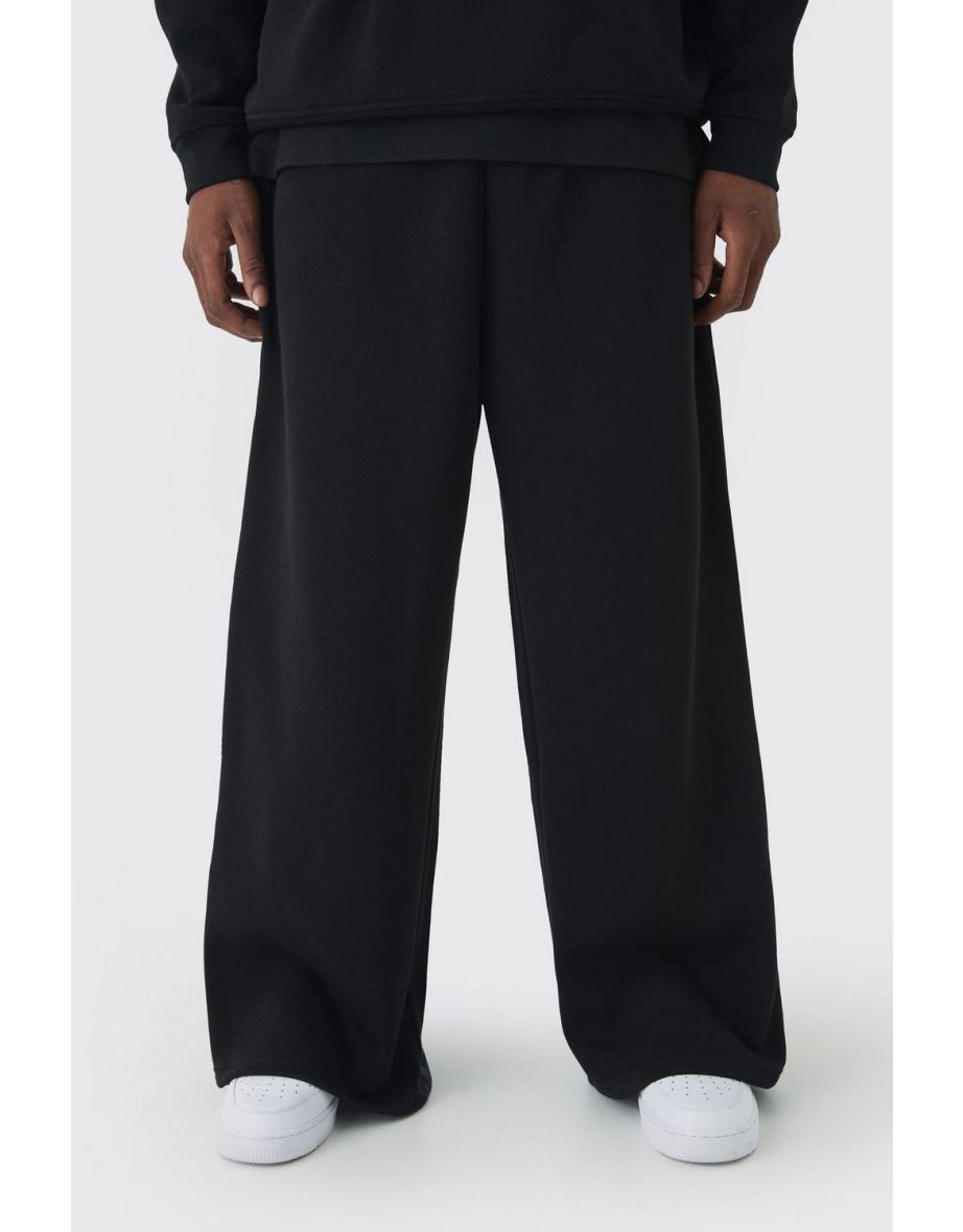 Extreme Wide Leg Basic Jogger - black