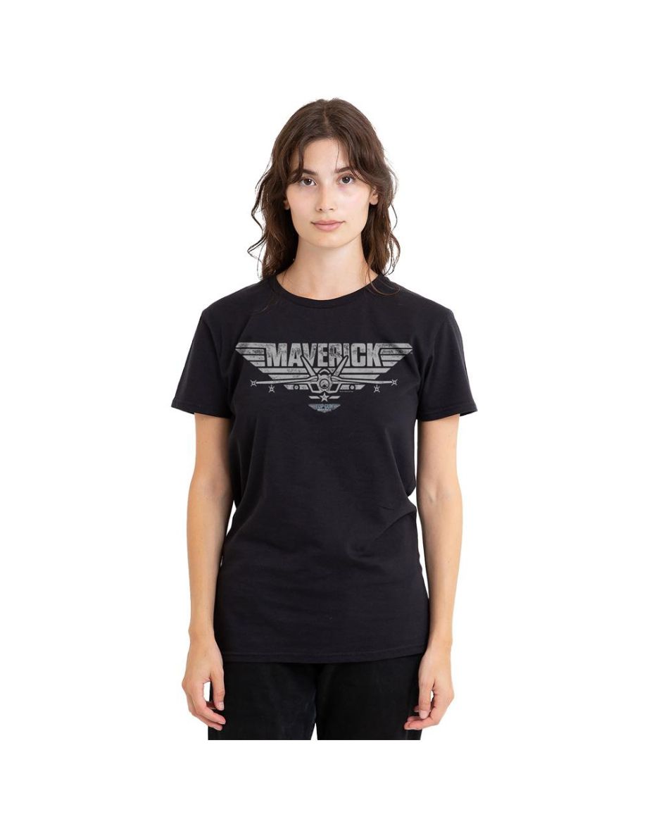 Top Gun: Maverick Unisex Adult Plane Logo T-Shirt - Black