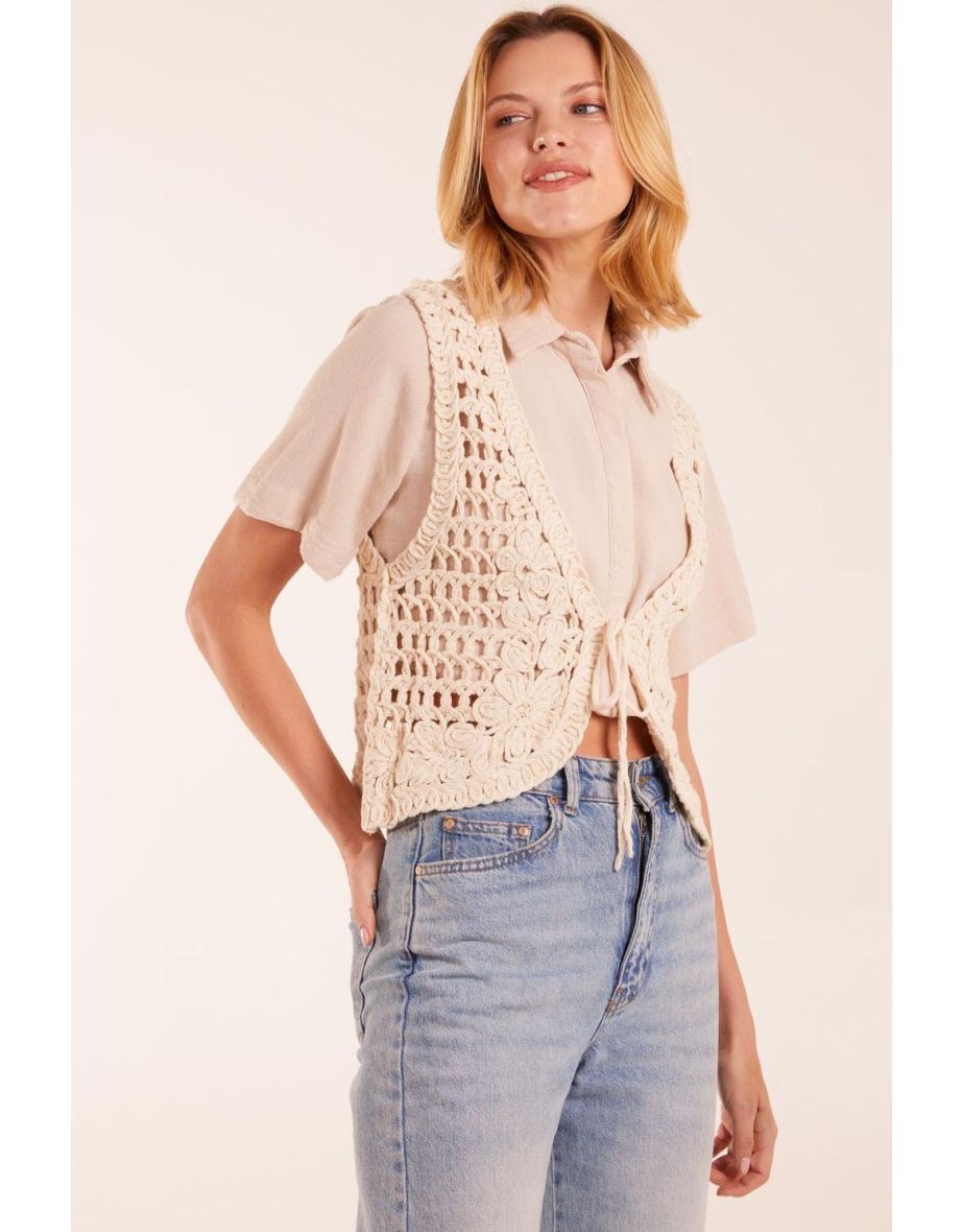 Crochet Sleeveless Cardigan