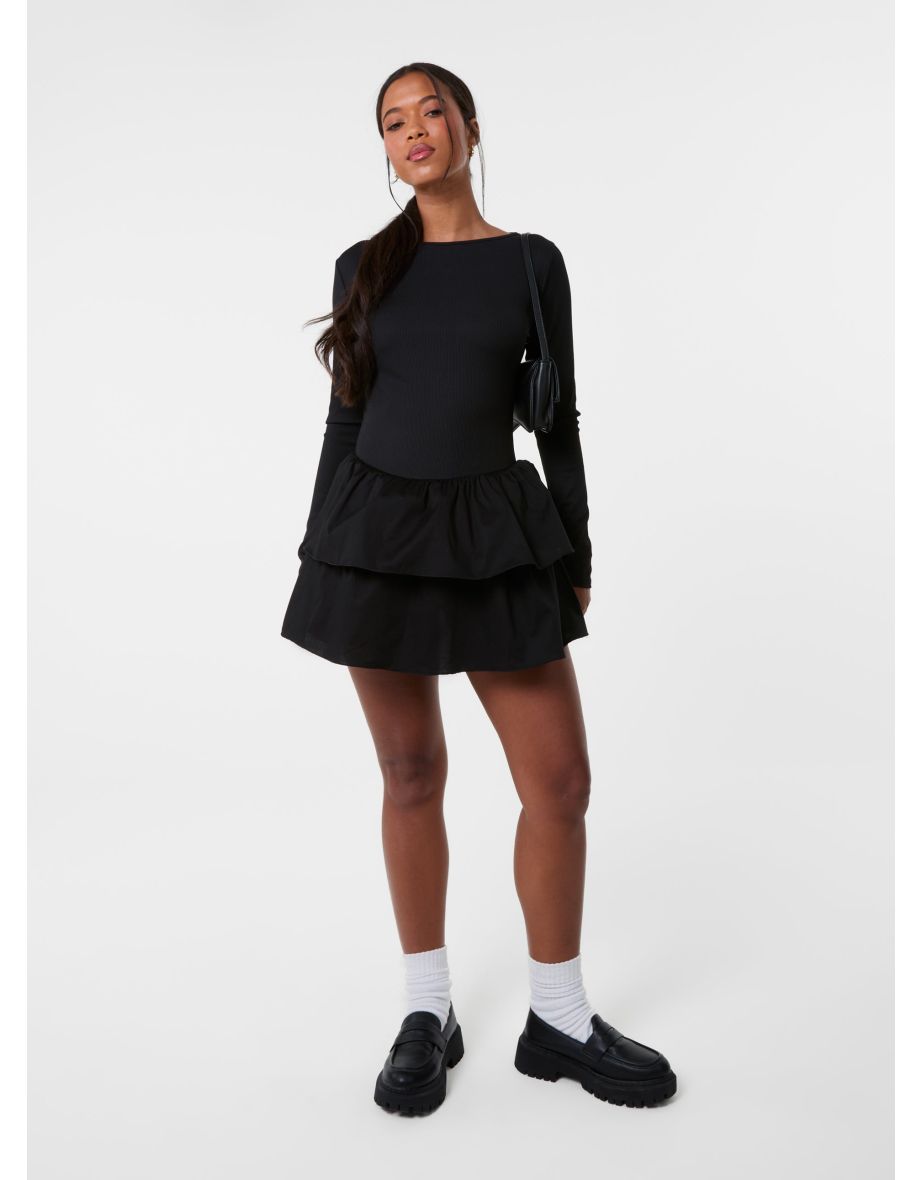 Rib Dress With RaRa Skirt