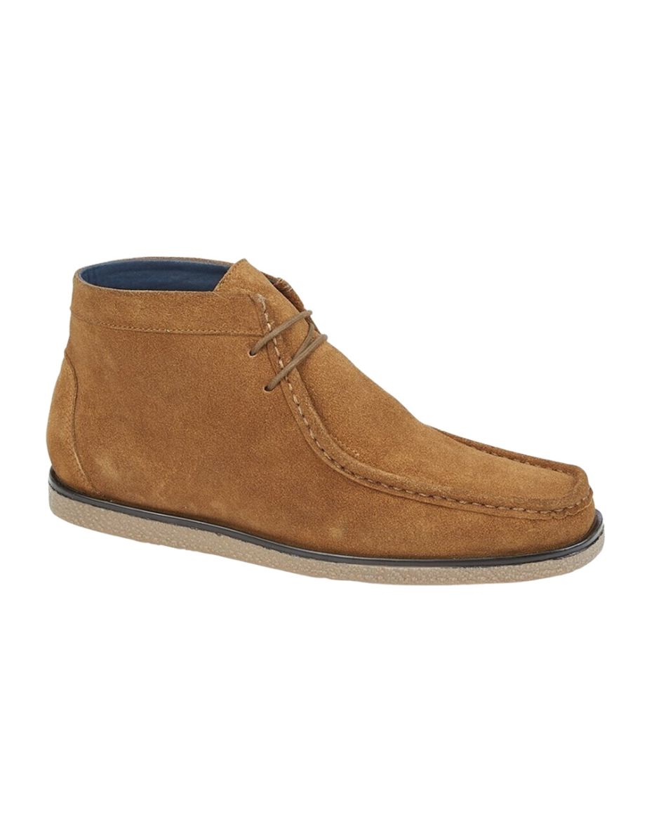 Roamers Mens Suede Ankle Boots - Tan