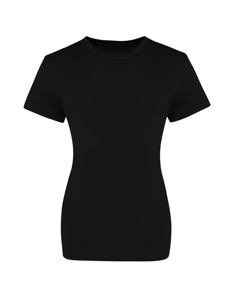 AWDis Just Ts Womens/Ladies The 100 Girlie T-Shirt - Deep Black
