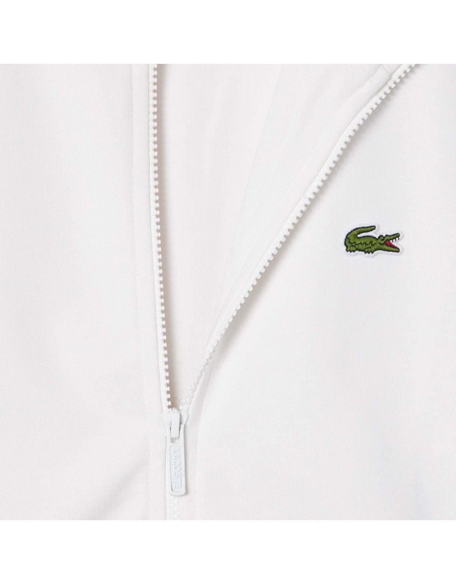 Men's Lacoste Paris Piqué Zip Front Track Jacket in Cream - 2