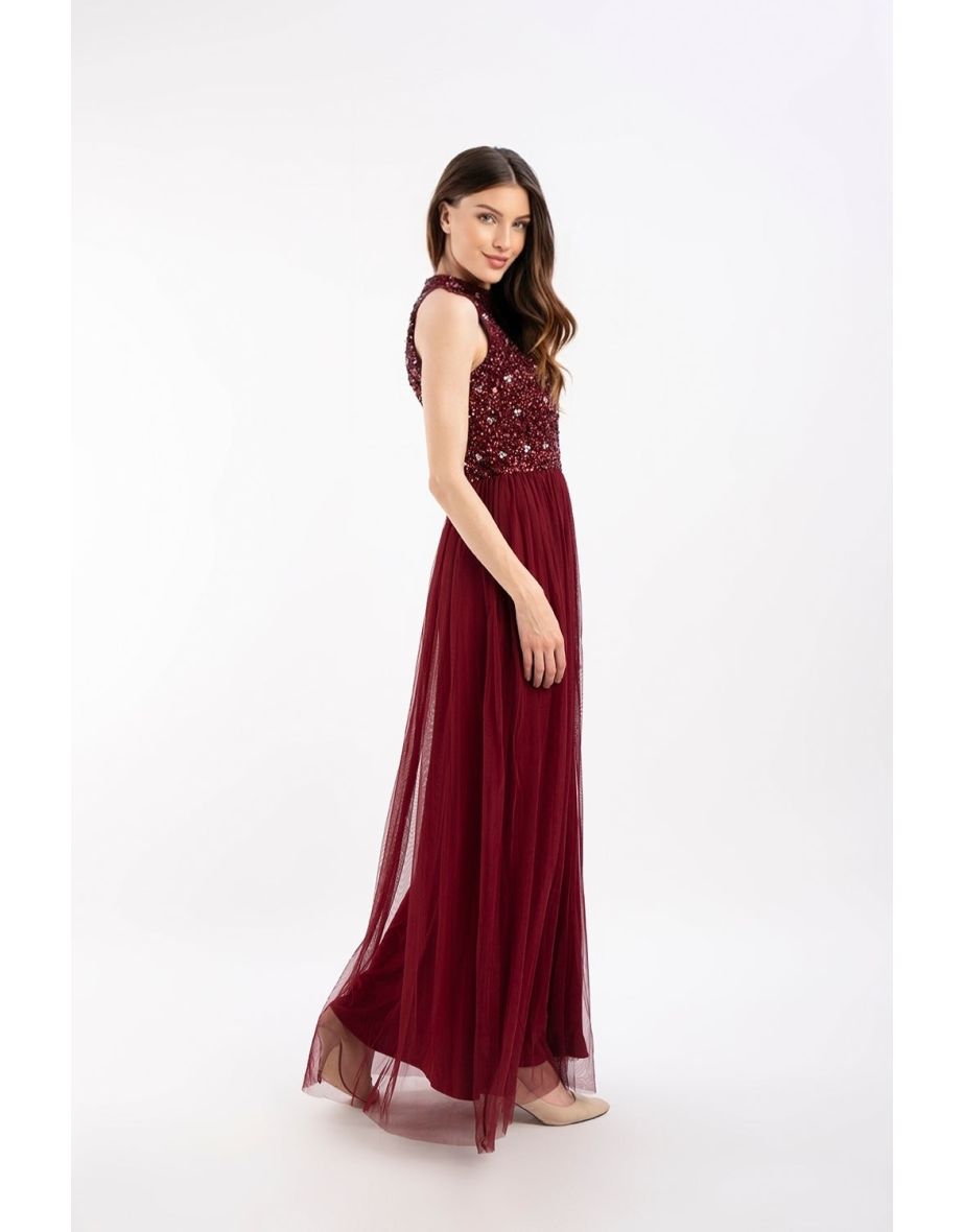 Gui Burgundy Bridesmaid Dress - 6